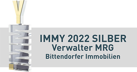 Auszeichnung IMMY 2022 SILBER Verwalter MRG Bittendorfer Immobilien